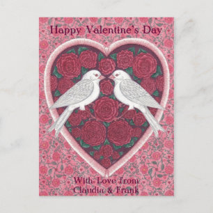 Lovebirds Valentine Postkarte