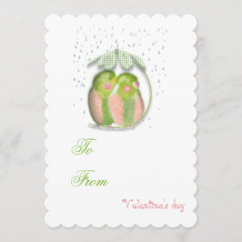 Lovebirds Valentins Einladung zur Liebe.