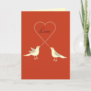 Lovebirds-Valentinstag-Karte Feiertagskarte