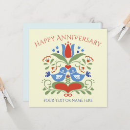 Lovebirts und Blüten Einladung