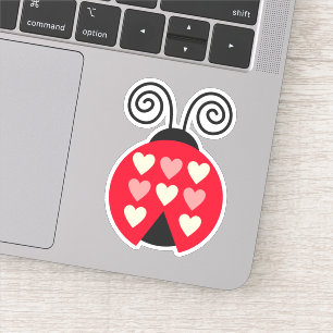 Lovebug Hearts Ladybug Die Sticker Decal ausschnei