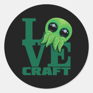 Lovecraft Baby Cthulhu Design - Niedliche Liebe Runder Aufkleber