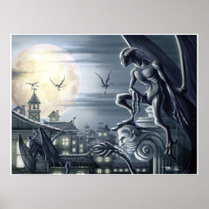 Lovecrafts Nightgaunt Jagd Poster