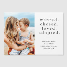 Loved Adoptiert Minimal Foto Adoption Ankündigung