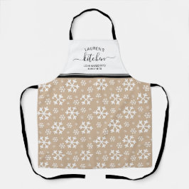 Loved Baked in Snowflake Holiday Schürze