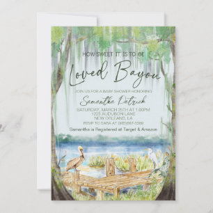 Loved Bayou Swamp Baby Dusche Einladung