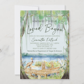 Loved Bayou Swamp Baby Dusche Einladung