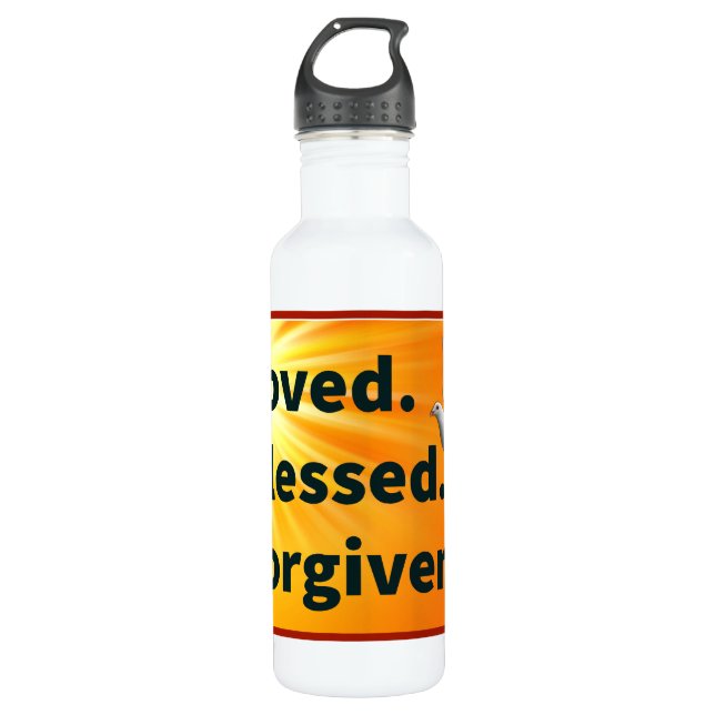 Loved.Gesegnet.Vergessen Wasserflasche Edelstahlflasche (Vorderseite)