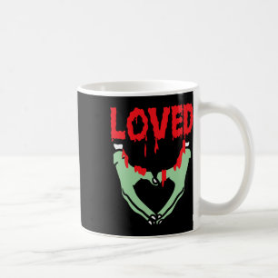 Loved Gothic Spaß Valentine Halloween Bloody Hear Kaffeetasse