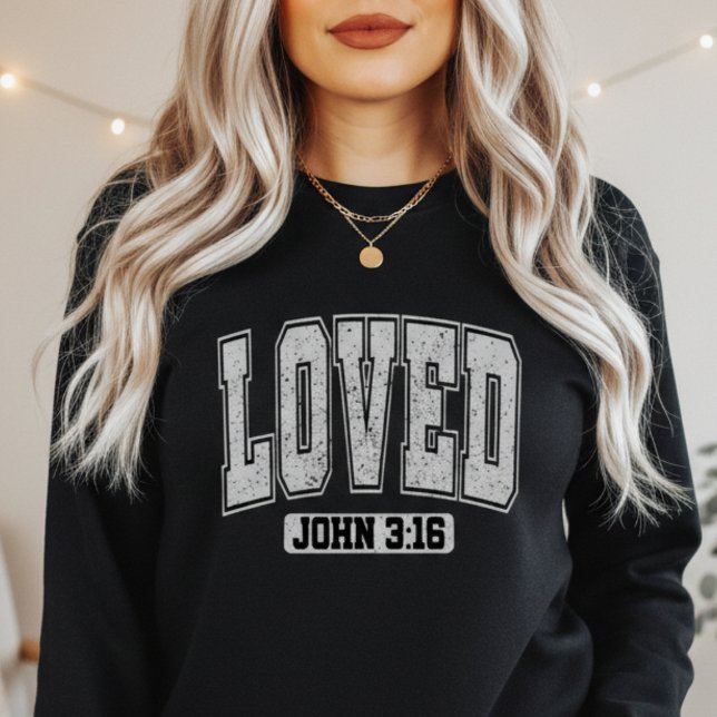 LOVED John 3:16 Christian Bible Verse valentine  T-Shirt (LOVED John 3:16 Christian Bible Verse Long Sleeve Valentine Shirt)