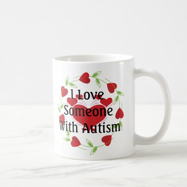 LoveHearts-Autismus Kaffeetasse (Rechts)