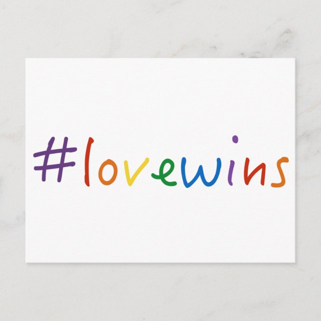 #loveins Liebe gewinnt gleichberechtigten Stolz au Postkarte (Vorderseite)