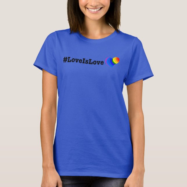 #LoveIsLove Hashtag-Hemd T-Shirt (Vorderseite)