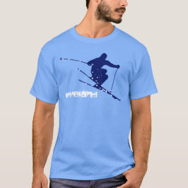 Loveland blauer Schnee-Ski T-Shirt