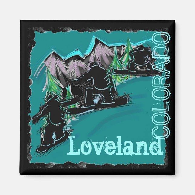 Loveland Colorado Snowboardmagnet Magnet (Vorne)