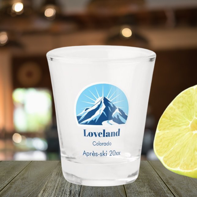 Loveland Colorado USA après-ski souvenir Schnapsglas (Von Creator hochgeladen)