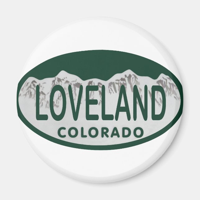 Loveland Licence Oval Magnet (Vorne)