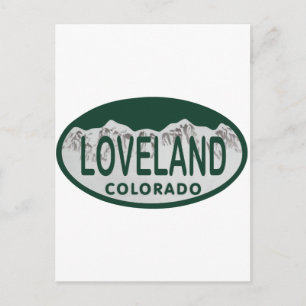 Loveland Licence Oval Postkarte