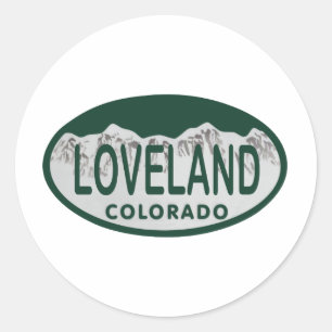 Loveland Lizenzoval Runder Aufkleber