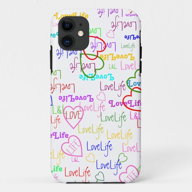 LoveLife mehrfarbig Case-Mate iPhone Hülle (Rückseite)