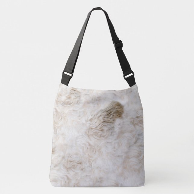 LOVELL SOFT CURLY HUND FUR TRAGETASCHEN MIT LANGEN TRÄGERN (Vorderseite)