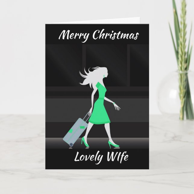 **LOVELLE EHEFRAU** MERRY CHRISTMAS FEIERTAGSKARTE (Vorderseite)