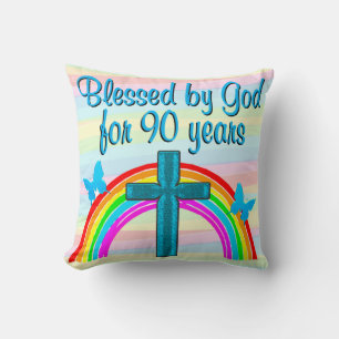 LOVELY 90 TH GEBURTSTAGSSCHWARZE PILLOW KISSEN
