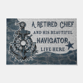 Lovely A Retired Chief His Beautiful Navigator Fußmatte