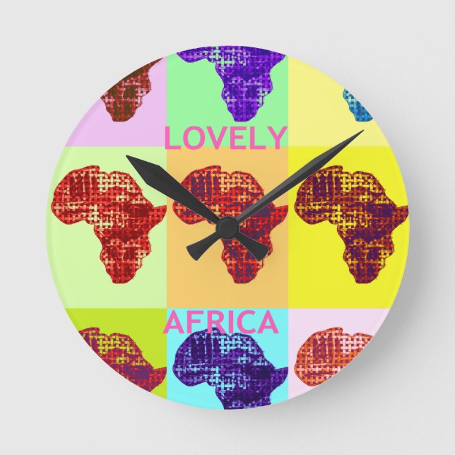 LOVELY AFRICA RUNDE WANDUHR (Vorderseite)