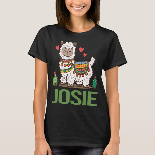 Lovely Alpaca - Josie Name T-Shirt (Vorderseite)