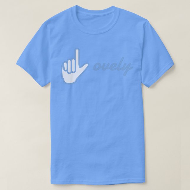 Lovely American Sign Language Hand Design T-Shirt (Design vorne)