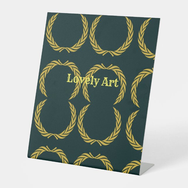 Lovely art text Signers Posters Pedestal Sign Sockelschild (Vorderseite)