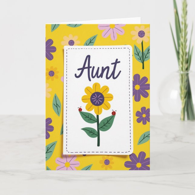 Lovely Aunts Day Art Card Karte (Vorderseite)
