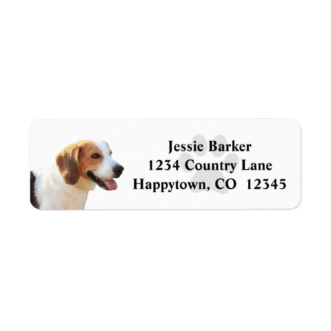 Lovely Beagle Dog Return Address Label (Vorne)