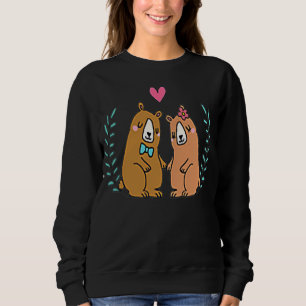 LOVELY BEAR COUPLES GIFT Hochzeitstag Sweatshirt