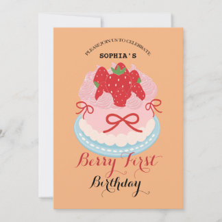 Lovely Berry Birthday Party Einladung