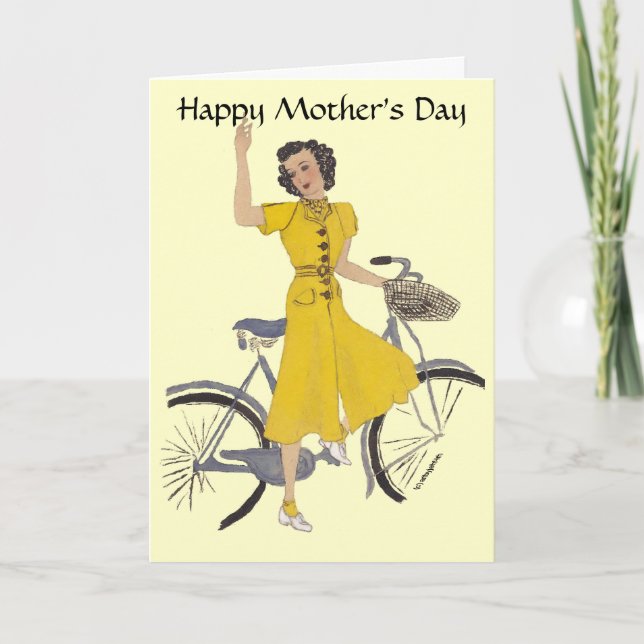 Lovely Bike Lady Karte (Vorderseite)