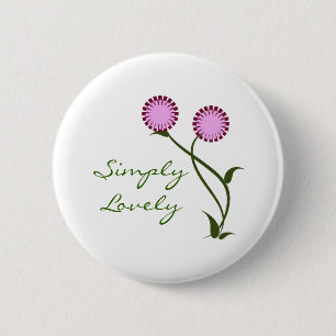 Lovely Blooms Button, Lavender Button