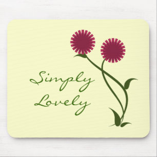 Lovely Blooms Mousepad, Fuchsia Mousepad