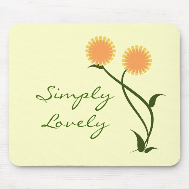 Lovely Blooms Mousepad, Orange Mousepad (Vorne)