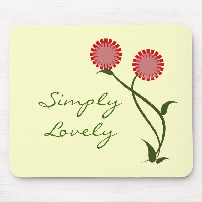 Lovely Blooms Mousepad, Red Mousepad (Vorne)