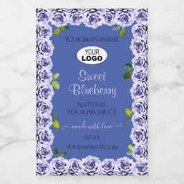 Lovely Blue Product Package Étiquette mignon Rose