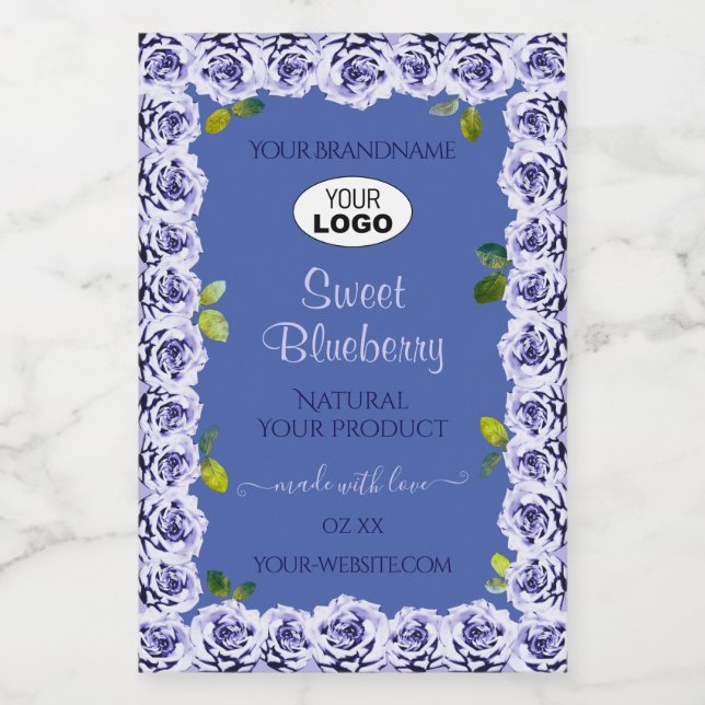 Lovely Blue Product Package Étiquette mignon Rose  (Étiquettes simples)
