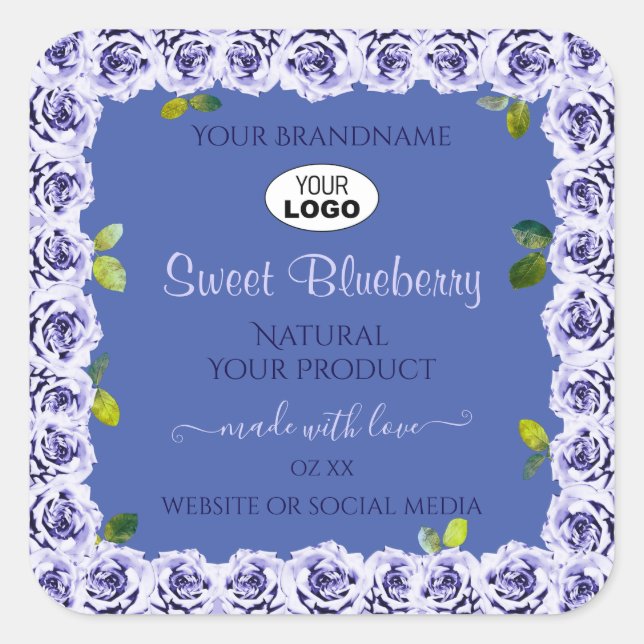 Lovely Blue Product Package Étiquette mignon Rose  (Devant)