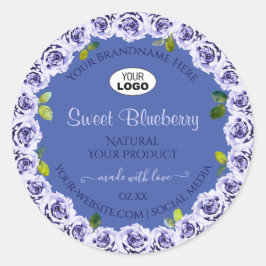 Lovely Blue Product Package Étiquette mignon Rose