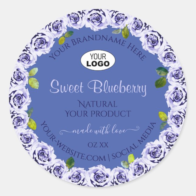 Lovely Blue Product Package Étiquette mignon Rose  (Devant)