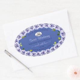 Lovely Blue Product Package Étiquette mignon Rose