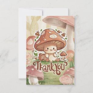 Lovely Boho Mushroom Dankeschön Karte