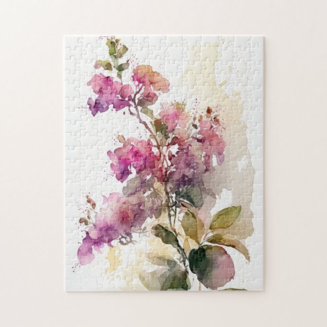 Lovely Bougainvillea Watercolor (Vertikal)