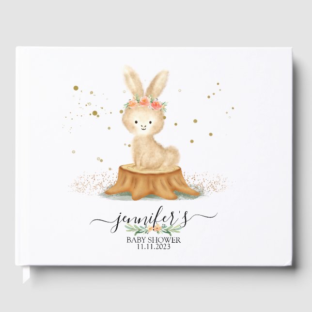 Lovely Bunny Rabbit wildlife farm forest Gästebuch (Vorderseite)